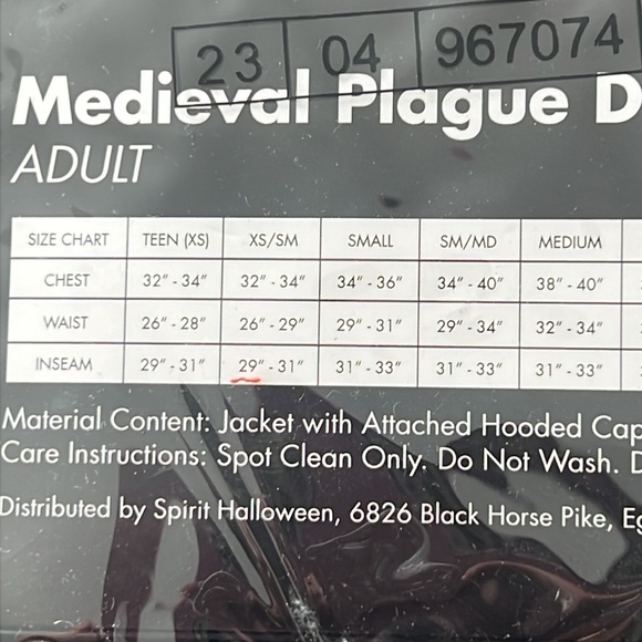 Medieval Plague Doctor Halloween Costume Adult Small-Medium - Picture 13 of 16